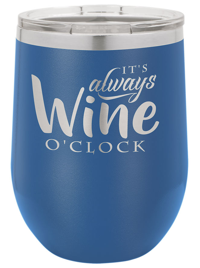 Custom Logo Drinkware - 12oz Stemless Wine Glasses