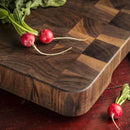 Walnut End Grain Butcher Block Gourmet Cutting Board (12" x 12")