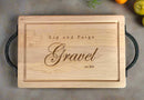 Personalized Maple Cutting Board, Charcuterie Board with Optional Iron Handles (18" x 12")