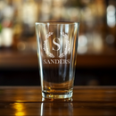Personalized 16 oz Pint Glass - Engraved - Choose your design