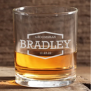 Wedding Party On the Rocks Glass with Personalization (10.5oz)