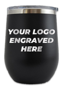 Custom Logo Drinkware - 12oz Stemless Wine Glasses
