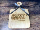 Personalized Engraved Maple Artisan Board with Cheese Knife (12" x 8" )