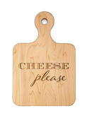 Personalized Engraved Maple Artisan Board with Cheese Knife (12" x 8" )