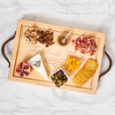 Personalized Maple Cutting Board, Charcuterie Board with Optional Iron Handles (18" x 12")