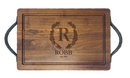 Personalized Walnut Cutting Board / Serving Tray with Optional Iron Handles