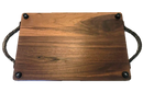 Personalized Walnut Cutting Board / Serving Tray with Optional Iron Handles