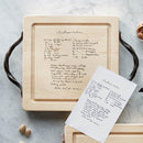 Personalized Recipe Board with Optional Iron Handles 12"x12"