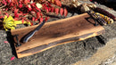 Live Edge Walnut Charcuterie Board with Iron Handles (18"x8")
