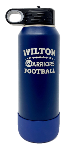 Wilton Warriors Youth Football 32oz Water Bottle
