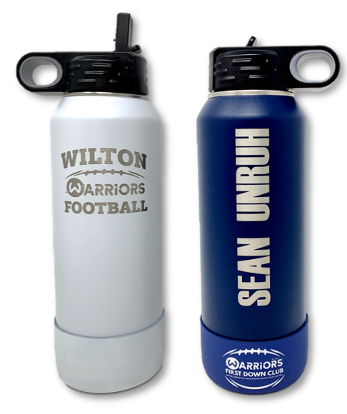 Wilton Warriors Youth Football 32oz Water Bottle