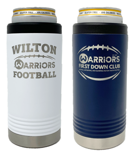 Wilton Warriors Youth Football Skinny Can Cooler