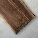 Personalized Walnut Live Edge Charcuterie Board 24"x14"